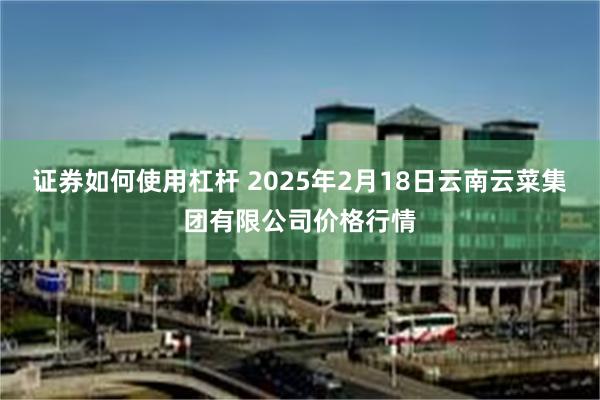 证券如何使用杠杆 2025年2月18日云南云菜集团有限公司价格行情